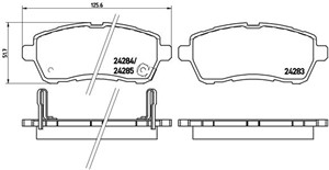 Bremseklosser sett, Framaksel, DAIHATSU MATERIA, SIRION, MAZDA 2, 2 Sedan, SUBARU JUSTY IV, SUZUKI BALENO, SWIFT IV, SWIFT V, 04465B1120