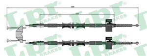 Kabel, parkeringsbremse, Høyre, OPEL ZAFIRA A Minibus, minivan, 522002, 9223133