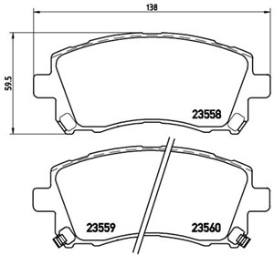 Bremseklosser sett, Bakaksel, Framaksel, MITSUBISHI,SUBARU, 26296AC030, 26296AC040, 26296AC041, 26296AC050, 26296AC060, 26296AC070, 2629