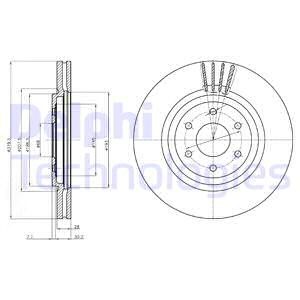 Bremseskive, Framaksel, NISSAN NP300 NAVARA, NP300 NAVARA Flak/chassi, PATHFINDER III, 40206-3X00B, 40206-5X00A, 40206-5X01A, 40206-EB32