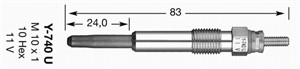 Glødeplugg, HONDA,MG,RENAULT,VOLVO, 4193373, 4328815, 4F0201511C, 4F0201511E, 77 00 100 586, 7700100586