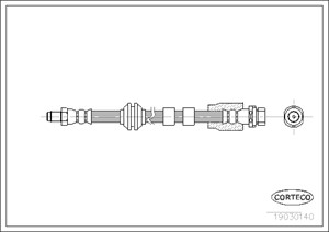 Bremseslange, Framaksel, på begge sider, FORD MONDEO III, MONDEO Sedan III, MONDEO Turnier III, 1114757, 1116868, 1121633, 1126960, 1212