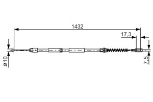 Kabel, parkeringsbremse, Bak, Høyre, Venstre, MERCEDES-BENZ,VW, 2E0 609 701 AA, 906 420 31 85, A 906 420 31 85