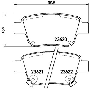 Bremseklosser sett, Bakaksel, TOYOTA ALPHARD / VELLFIRE, AVENSIS, AVENSIS Kombi, AVENSIS Sedan, COROLLA Verso, PREVIA III, 0446558010, 0