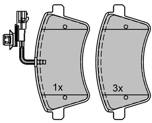 Bremseklosser sett, Framaksel, RENAULT KANGOO / GRAND KANGOO II, KANGOO BE BOP, KANGOO Express, 4106 056 49R
