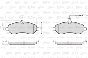 Bremseklosser sett, Framaksel, FIAT SCUDO Buss, SCUDO Flak/chassi, SCUDO Skåp, 4253-64, 4254A1, 4254-A1, 77364512, 9467548987
