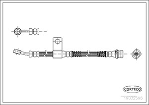 Bremseslange, Framaksel venstre, Venstre, HYUNDAI ATOS, 5873102010, 5873102011