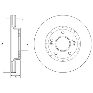 Bremseskive, Framaksel, HYUNDAI,KIA, 51712-2V000, 517123X000, 51712-3X000, 517123Y000, 51712-3Y000