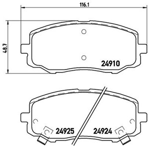 Bremseklosser sett, Framaksel, HYUNDAI i20 I, i20 II, 581011JA60
