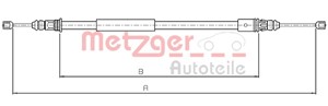 Kabel, parkeringsbremse, Bak, Bakre venstre, Høyre bak, Høyre, Venstre, CITROËN SAXO, PEUGEOT 106 II, 4745.H8, 96263856, 9626385680