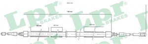 Kabel, parkeringsbremse, Høyre, Venstre, AUDI 80 B4 Avant, 80 B4 Sedan, 8A0609721AF, 8A0609721J, 8A0609721T