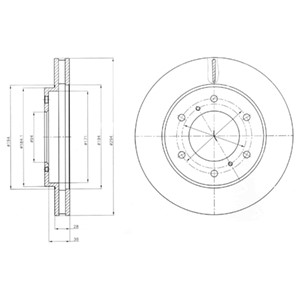 Bremseskive, Framaksel, MITSUBISHI L200 / TRITON, L200 / TRITON Flak/chassi, PAJERO SPORT II, MN102276