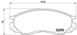 Bremseklosser sett, Framaksel, MITSUBISHI DELICA / SPACE GEAR, L 300 Flak/chassi III, L200, L400 Buss, L400 Skåp, AY040MT008, DBP511119,