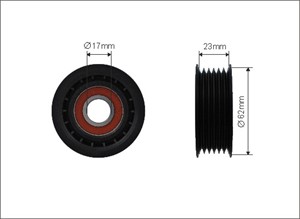 Strammerull, kilerem med ribber, FORD,VOLVO, 1685618, 1800558, 31258034, BM5Q6A228AA, BM5Q-6A228-AA, DS7G6A228AA, DS7G-6A228-AA