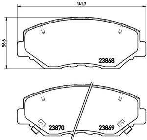 Bremseklosser sett, Framaksel, HONDA ACCORD VII, ACCORD Tourer VII, CIVIC Halvkombi X, CIVIC Sedan X, CR-V II, CR-V V, ELEMENT, 06450S9A