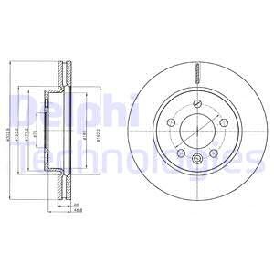 Bremseskive, Framaksel, VW AMAROK, AMAROK Flak/chassi, 2H0 615 301A