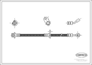 Bremseslange, Bak, Bakaksel, Venstre, HONDA ACCORD VII, 01468SEAE00