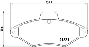 Bremseklosser sett, Framaksel, CITROËN XANTIA, XANTIA Break, 425114, 425156, 425291, 95667785, 95667786, E172027, E172511, RP425114