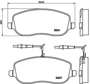 Bremseklosser sett, Framaksel, CITROËN,FIAT,LANCIA,PEUGEOT, 0000077366761, 1617258380, 425220, 425231, 425457, 71772213, 77362236, 77363