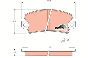 Bremseklosser sett, Bakaksel, Framaksel, ABARTH,CITROËN,DACIA,PEUGEOT,RENAULT,TALBOT, 0000000791440, 4245 67, 4248 30, 4248 64, 4248 87,