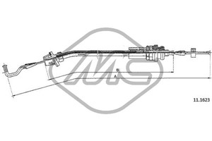 Gasskabel, BMW 3 [E30], 3541 1154 625, 35411154625