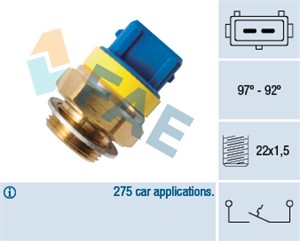 Temperaturbryter, radiator ventilator, CITROËN,FIAT,PEUGEOT, 1264.26, 1264.37, 1264.40, 46543513, 46747597, 55200418, 96.064.561