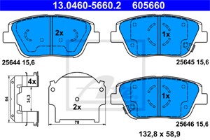 Bremseklosser sett, Framaksel, KIA OPTIMA, 58101-2TA50