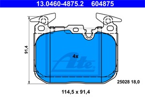 Bremseklosser sett, Framaksel, BMW, 34 11 6 850 850, 34 11 6 857 968, 34 11 6 859 066, 34 11 6 859 282, 34 11 6 865 460, 34 11 6 876 641