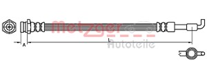 Bremseslange, Bak, Høyre, Venstre, MAZDA 6 Hatchback, 6 Kombi, 6 Sedan, GS1D43810B