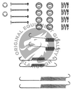 Tilbehørsett, bremsesko, Bakaksel, CITROËN,DACIA,PEUGEOT,RENAULT,VOLVO