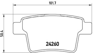 Bremseklosser sett, Bakaksel, FORD,FORD USA,JAGUAR, 101402006059, 1356392, 1521329, 1522073, 4S712M008AA, 4S712M008AB, 5F9Z2200AA, 5F9Z2