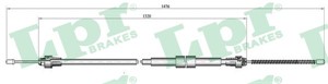 Kabel, parkeringsbremse, Bak, Venstre, RENAULT CLIO III, CLIO Grandtour III, 8200298384