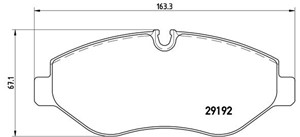Bremseklosser sett, Framaksel, MERCEDES-BENZ,VW, 0044206720, 0044208320, 0054202120, 0054205220, 0054207020, 0064208420, 0084205020, 044