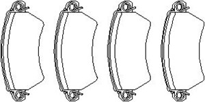 Bremseklosser sett, Framaksel, CITROËN,PEUGEOT, 4251 52, 4252 03, 4254 84