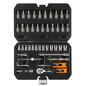 Sokkel Nøkkelsett 1/4 ", 46 Deler, Universal