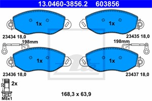 Bremseklosser sett, Framaksel, NISSAN CABSTAR, CABSTAR E, 41060-9X225, 41060-9X226