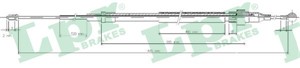 Kabel, parkeringsbremse, Bak, Høyre, Venstre, AUDI,SEAT,SKODA,VW, 1K0609721Q