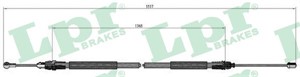 Kabel, parkeringsbremse, Bak, Høyre, NISSAN,OPEL,RENAULT, 4408727, 91168672