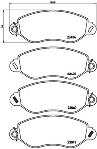 Bremseklosser sett, Framaksel, FORD TRANSIT Buss, TRANSIT Flak/chassi, TRANSIT Skåp, 1144288, 1318147, 1415168, 1465168, 1C152K021AC, 1C