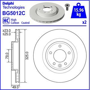 Bremseskive, Bakaksel, LAND ROVER DISCOVERY V, DISCOVERY VAN V, RANGE ROVER IV, RANGE ROVER SPORT II, LR084067