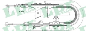 Kabel, parkeringsbremse, Bak, Venstre, ALFA ROMEO 166, LANCIA THESIS, 60630812, 60661488