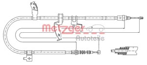 Kabel, parkeringsbremse, Bak, Bakre venstre, Venstre, MAZDA 5, C23644420C, C23644420E, C23644420F, C23644420H