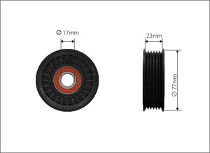 Strammerull, kilerem med ribber, JEEP COMMANDER, GRAND CHEROKEE II, GRAND CHEROKEE III, 53030958, 53030958AB, 53030958AC, 53030958AD