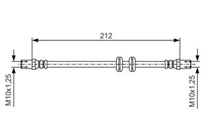 Bremseslange, Høyre bakaksel, CHEVROLET NIVA, 2123 3506085