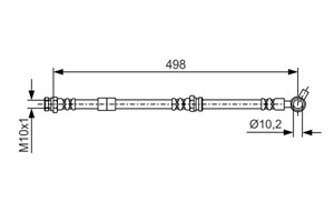 Bremseslange, Bakaksel, MAZDA CX-7, EG23-43-810B, EG23-43-810C, EG23-43-810D