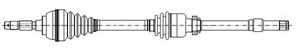 Drivaksel, Framaksel høyre, PEUGEOT 306, 306 Break, 306 Halvkombi, 3273.G9, 3273.H0, 3273.Q3