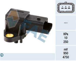 Sensor, sugerørtrykk, Innsugningsmanifold, CITROËN,FIAT,LANCIA,PEUGEOT,SUZUKI, 18590-67G00-000, 1920 7T, 1920.7T, 96.317.166.80, 9631716