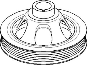 Svingningsdemper, kilerem med ribber, MERCEDES-BENZ, 271 030 00 03, A271 030 00 03