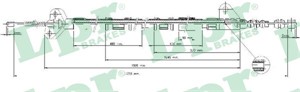 Kabel, parkeringsbremse, Bak, Høyre, TOYOTA AVENSIS, AVENSIS Kombi, AVENSIS Liftback, 4642020480