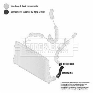 Ladeluftslange, Foran, Nede, Venstre, AUDI A3, VW BEETLE, BEETLE Cabriolet, GOLF VI, JETTA IV, 1K0145832R